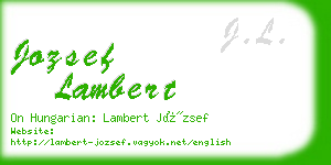 jozsef lambert business card